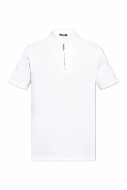 Versace BIAŁY Bawełniane polo