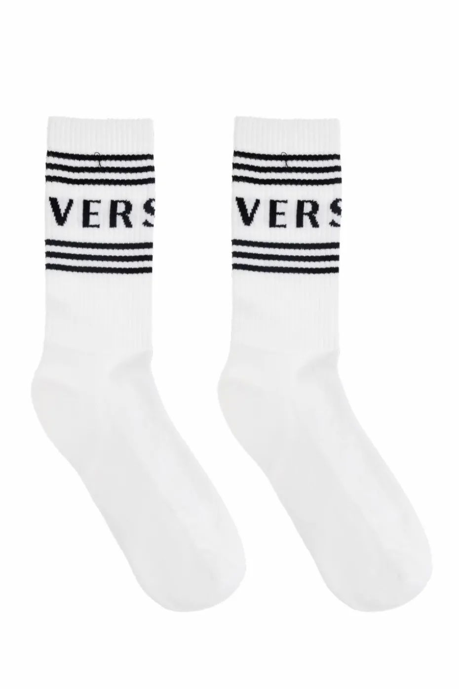 Versace BIAŁY Bawełniane skarpety z logo
