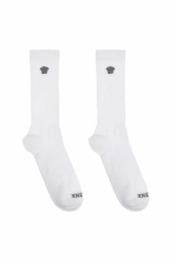 Versace BIAŁY Bawełniane skarpety z logo