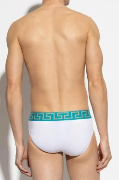 Versace BIAŁY Bawełniane slipy