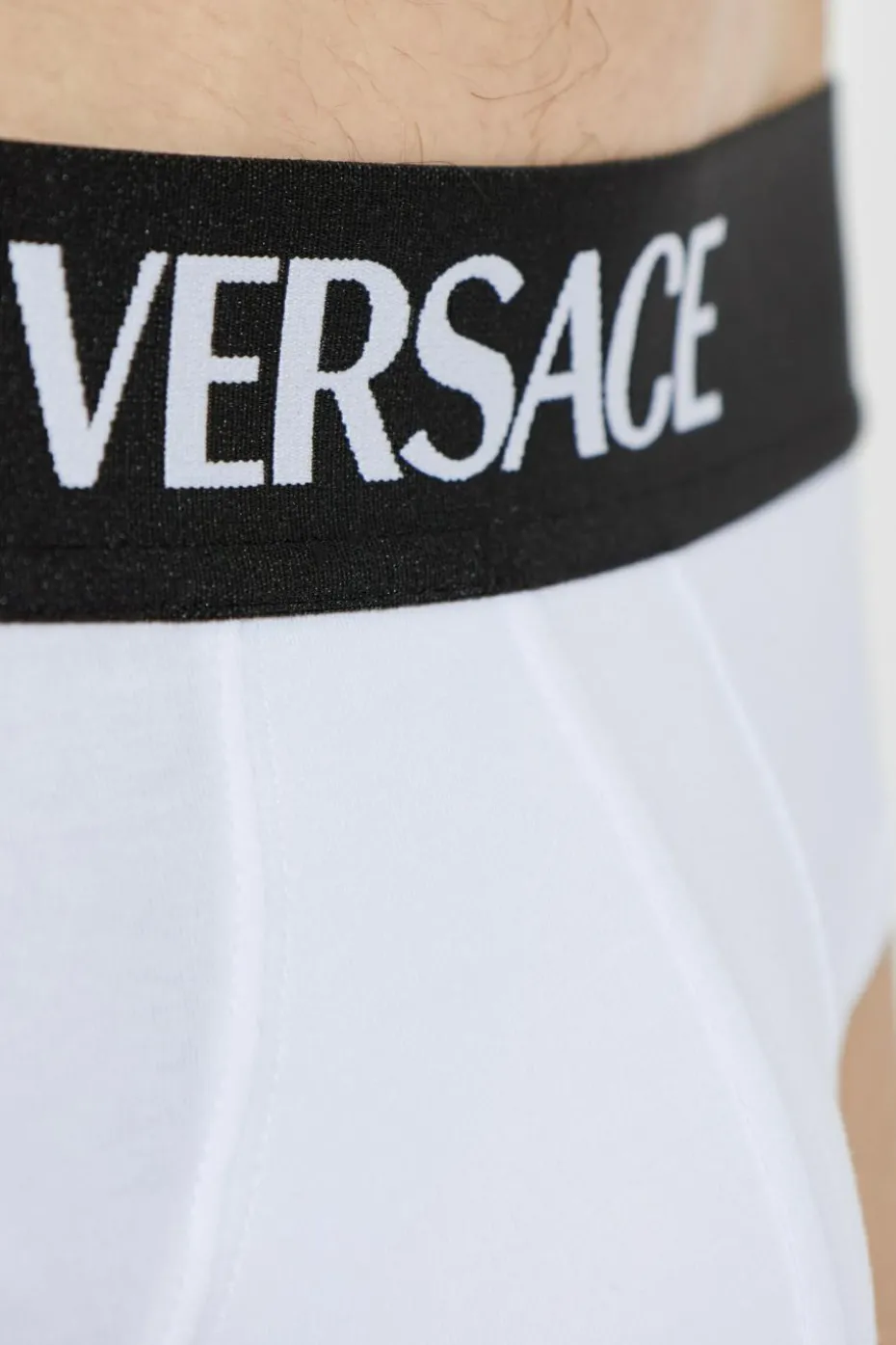 Versace BIAŁY Bawełniane slipy z logo