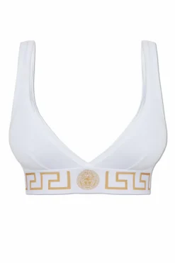 Versace BIAŁY Bawełniany biustonosz