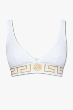 Versace BIAŁY Bawełniany biustonosz