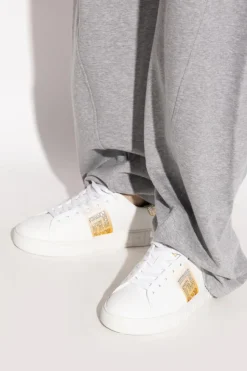 Versace BIAŁY Buty sportowe z kryształkami