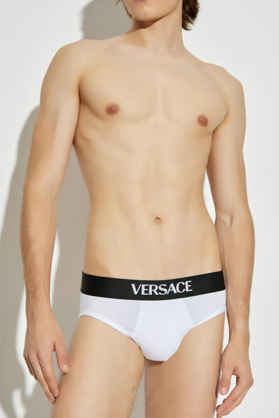 Versace BIAŁY Dwupak bawełnianych slipów