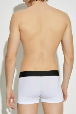 Versace BIAŁY Dwupak bawełnianych bokserek z logo
