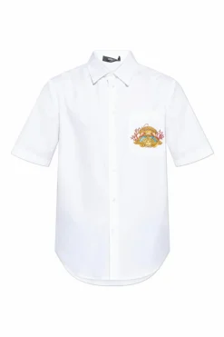 Versace BIAŁY Koszula z kieszenią