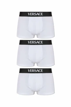 Versace BIAŁY Trójpak bokserek z logo