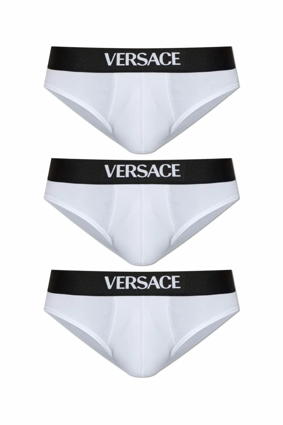 Versace BIAŁY Trójpak slipów z logo