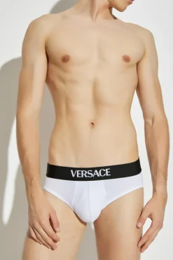 Versace BIAŁY Trójpak slipów z logo
