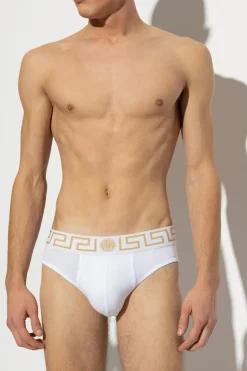 Versace BIAŁY Trójpak slipów z logo