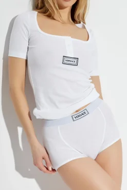 Versace BIAŁY T-shirt bieliźniany
