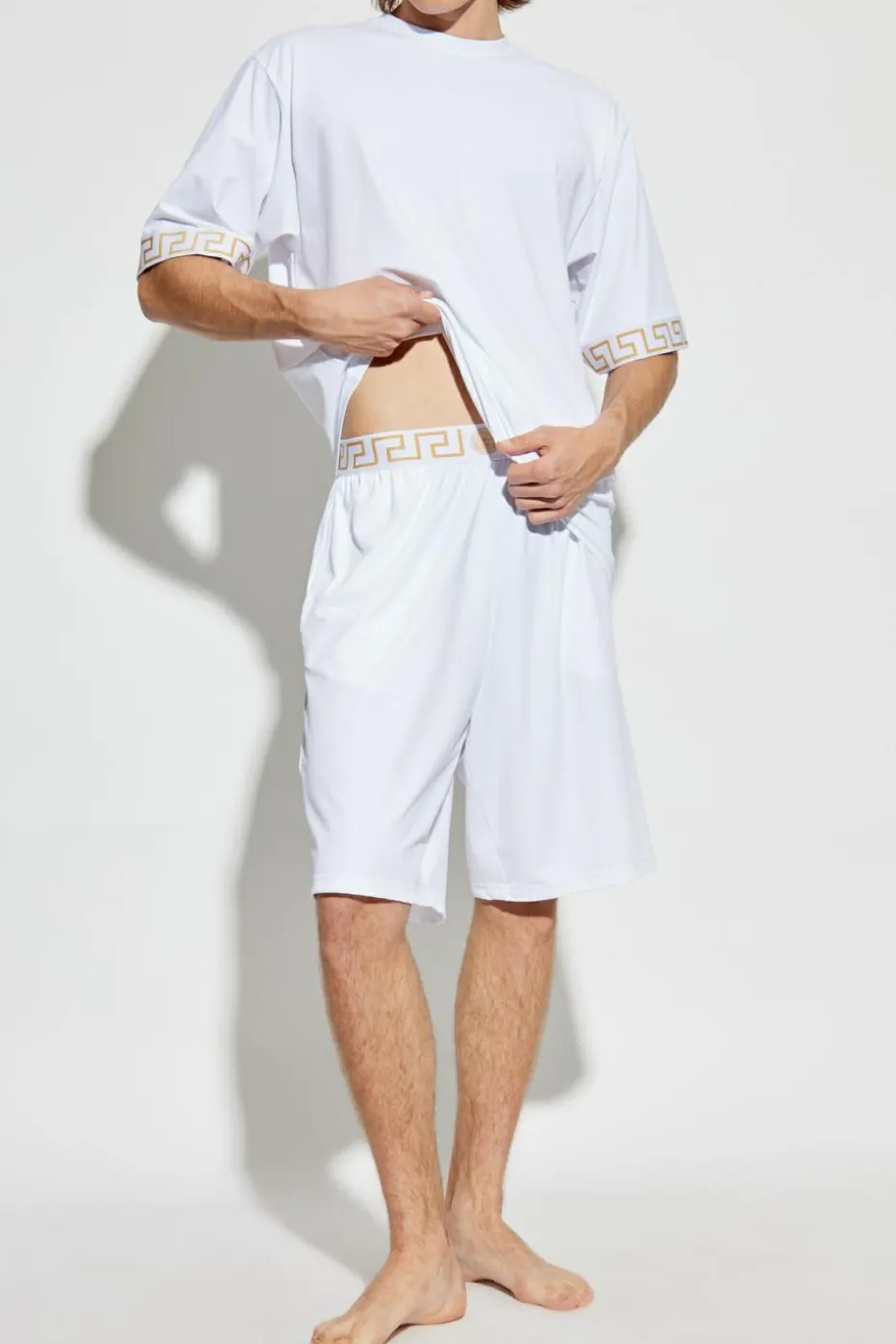 Versace BIAŁY T-shirt plażowy
