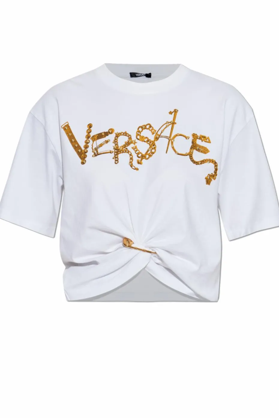 Versace BIAŁY T-shirt z logo