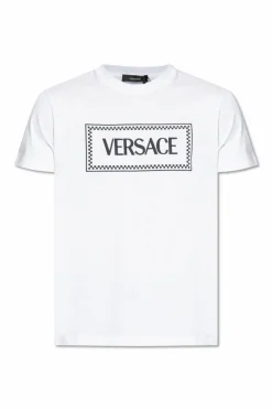 Versace BIAŁY T-shirt z nadrukiem