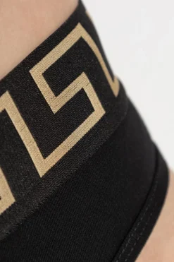 Versace CZARNY Bawełniane figi