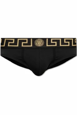 Versace CZARNY Bawełniane slipy