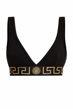 Versace CZARNY Bawełniany biustonosz