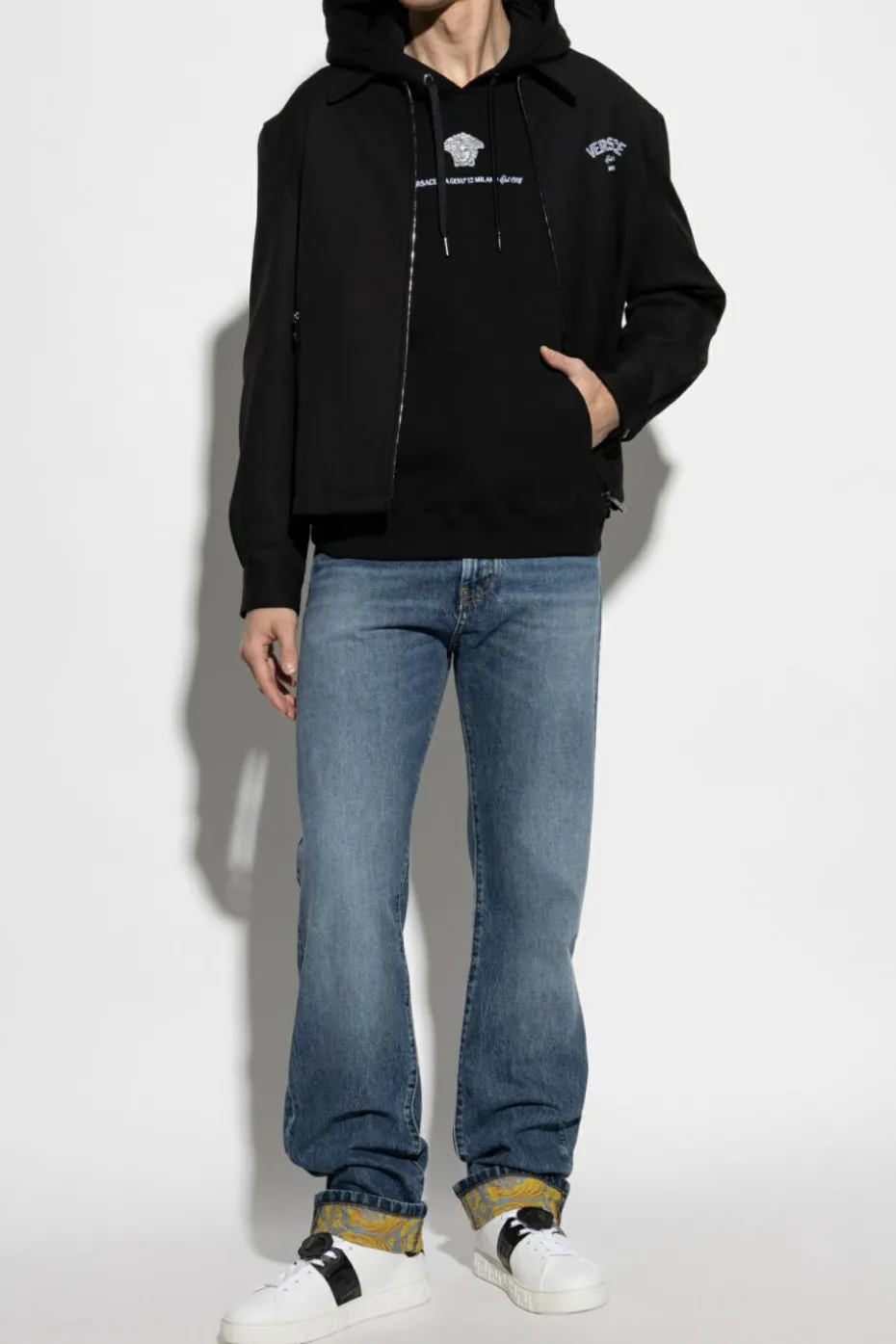 Versace CZARNY Bluza z logo