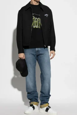 Versace CZARNY Bluza z nadrukiem
