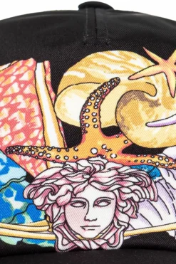 Versace CZARNY Czapka z daszkiem