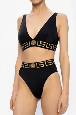 Versace CZARNY Dół od kostiumu kąpielowego