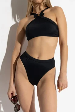 Versace CZARNY Dół od kostiumu kąpielowego