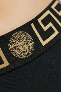 Versace CZARNY Dół od kostiumu kąpielowego