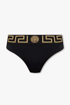 Versace CZARNY Dół od kostiumu kąpielowego