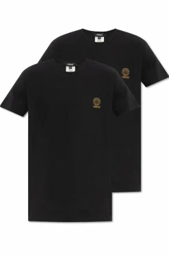 Versace CZARNY Dwupak t-shirtów z kolekcji ‘Underwear’