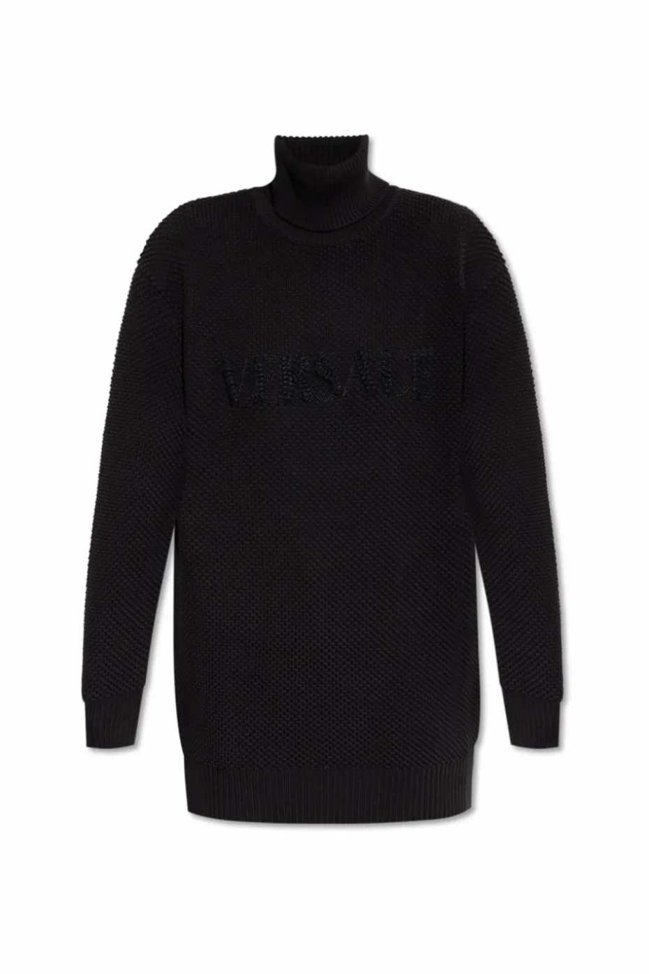 Versace CZARNY Golf o luźnym kroju