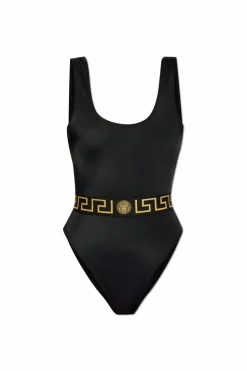 Versace CZARNY Jednoczęściowy kostium kąpielowy