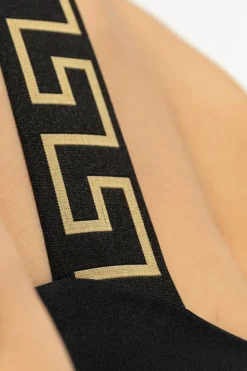Versace CZARNY Jednoczęściowy kostium kąpielowy