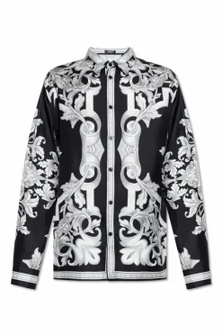 Versace CZARNY Jedwabna koszula