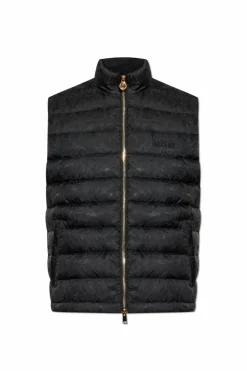 Versace CZARNY Kamizelka puchowa ze stójką