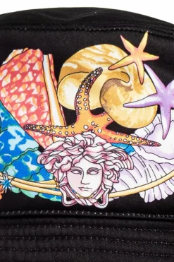 Versace CZARNY Kapelusz z nadrukiem