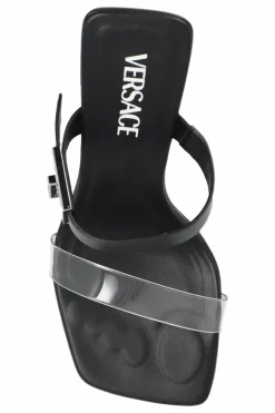Versace CZARNY Klapki na obcasie