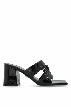 Versace CZARNY Klapki na obcasie
