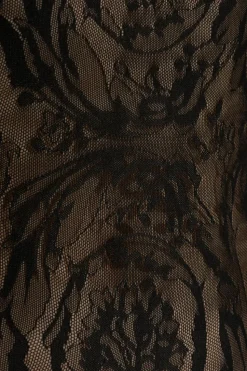 Versace CZARNY Koronkowe body