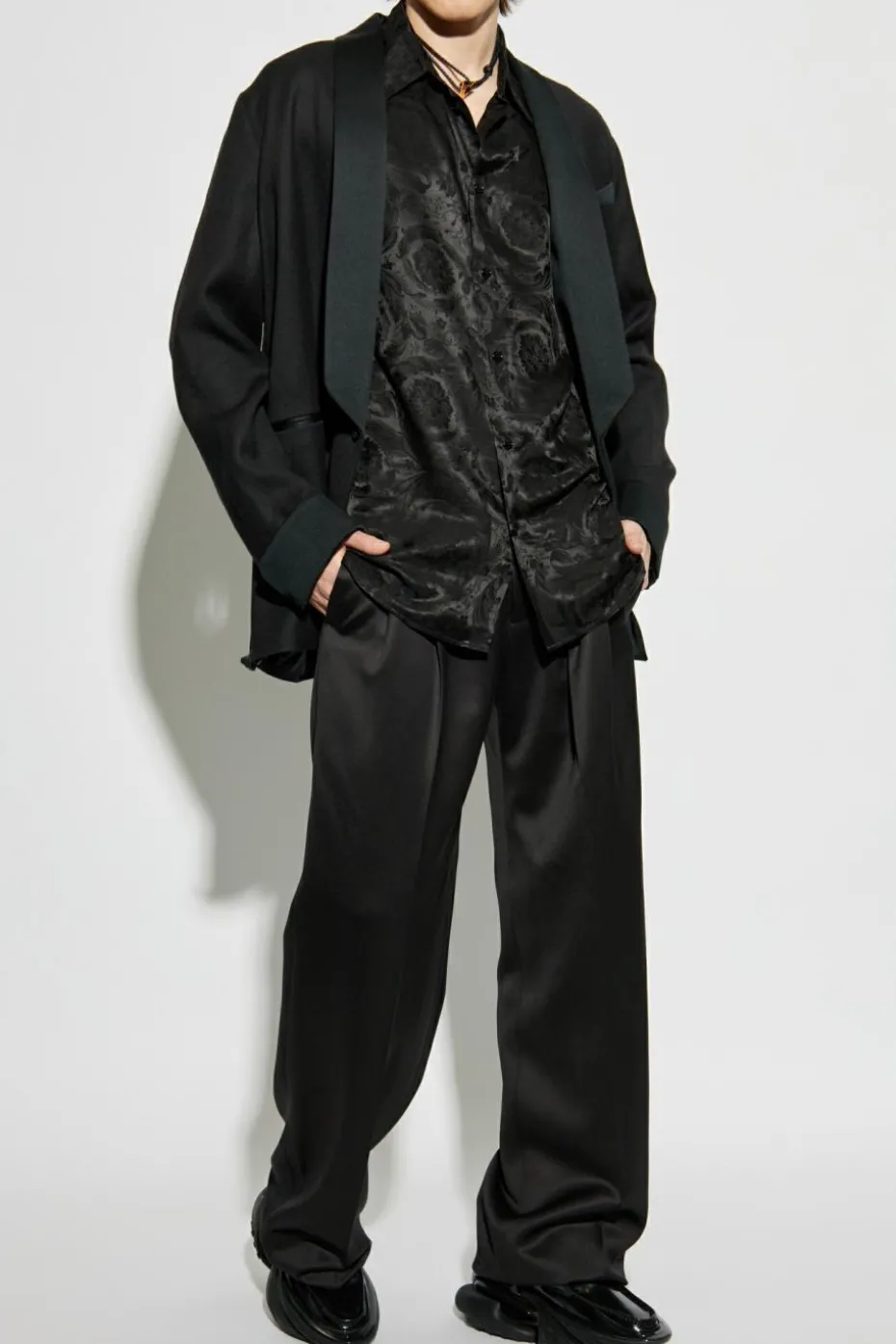 Versace CZARNY Koszula ze wzorem `Barocco`
