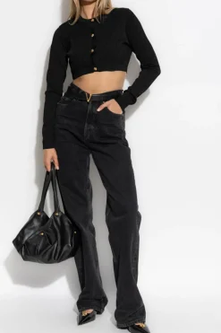 Versace CZARNY Krótki kardigan