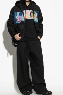 Versace CZARNY Kurtka z kapturem