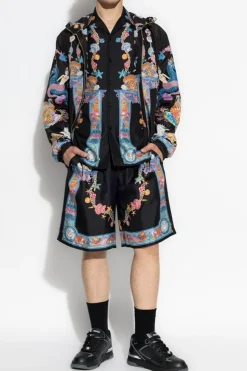 Versace CZARNY Kurtka z kapturem