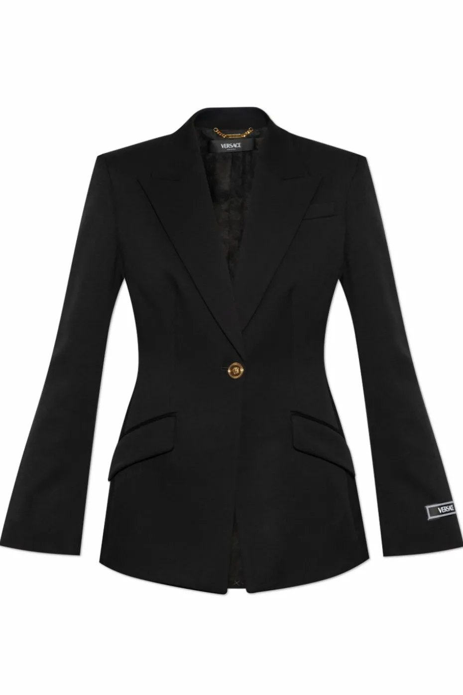 Versace CZARNY Marynarka z zamkniętymi klapami