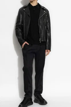 Versace CZARNY Polo ze wzorem `Barocco`