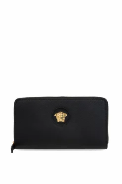 Versace CZARNY Portfel z głową Meduzy