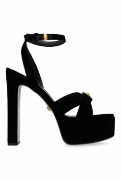Versace CZARNY Sandały na platformie `Gianni`