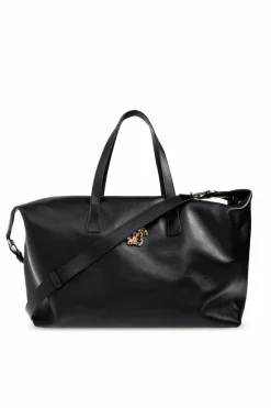 Versace CZARNY Skórzana torba podręczna