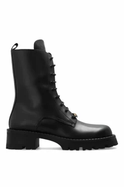 Versace CZARNY Skórzane botki