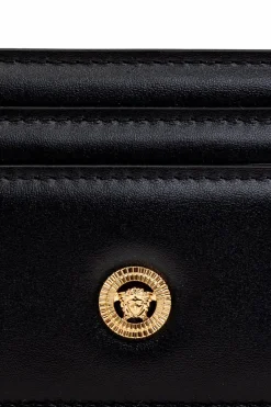Versace CZARNY Skórzane etui na karty